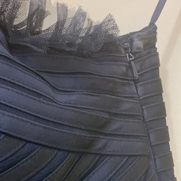 Gracia Wednesday Black Bandage Style Tulle One Shoulder Cocktail Formal Dress L - Picture 12 of 16